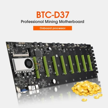 D37 Belaidžius Kasybos Plokštę 8 PCI-E 16X Lizdo 4GB DDR3 Memory Integruota VGA Sąsaja, Mažas Energijos Suvartojimas 1 600mhz