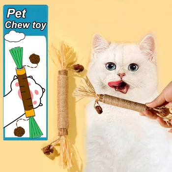 Naminių Kačių Mediniai Interaktyvus Stick Plunksnų Žolės Katė Žaislas Molinis-Polygonum Stick Katžolių Katės Dantų Valymas Stick Žaislai Naminių Reikmenys