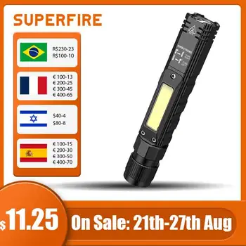 SUPERFIRE G19 LED+COB Žibintuvėlis priekinis žibintas Magnetas USB Įkraunamas Žibintas Galingas Žibintuvėlis Žibintas Camping Darbo Žvejybos